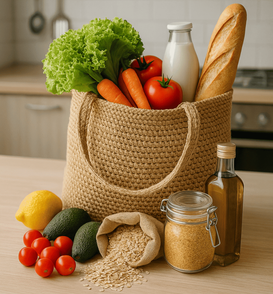 Sac d'achat de nourriture